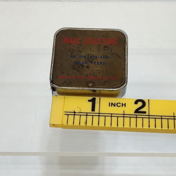 Barlow Advertising Tape Measure Hale Electric Talco Texas 1960s Made USA Vintage - Picture 5 of 5
